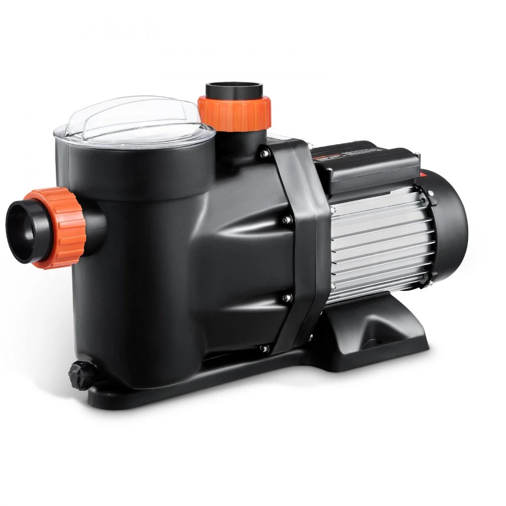 VEVOR Above Ground Pool Pump, 2.5 HP, 148 GPM Max Flow Single Speed Swimming Pool Pump, 220V 3450 RPM 62 ft Max Head Lift with PP Shell Strainer Basket, 122°F Max Water Temperature, for Hot Tubs Spas