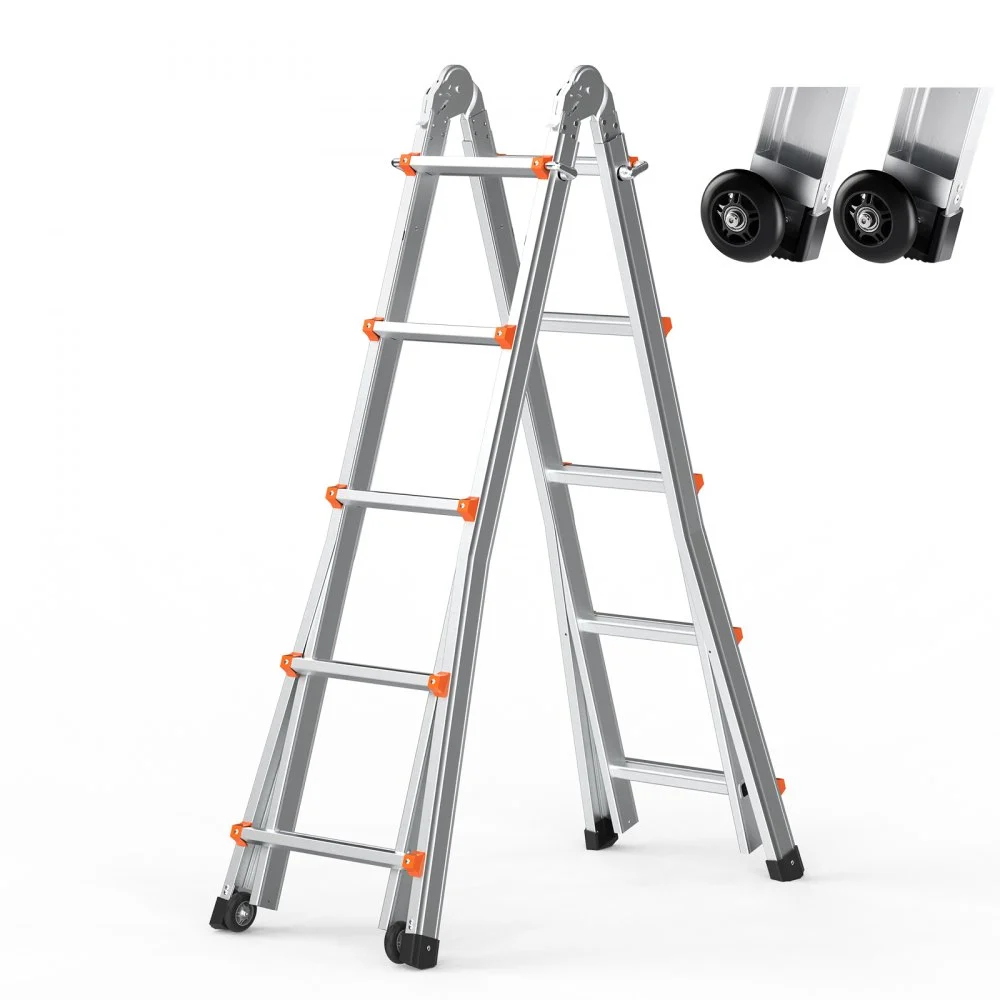 Summer Sale

        
               VEVOR Telescoping Ladder A Frame, 20 FT Compact Aluminum Extension Ladder, Multi-Function Portable Collapsible RV Ladder, Telescopic Ladder for Homework Stairs Indoor Outdoor Roof, 330lb Load