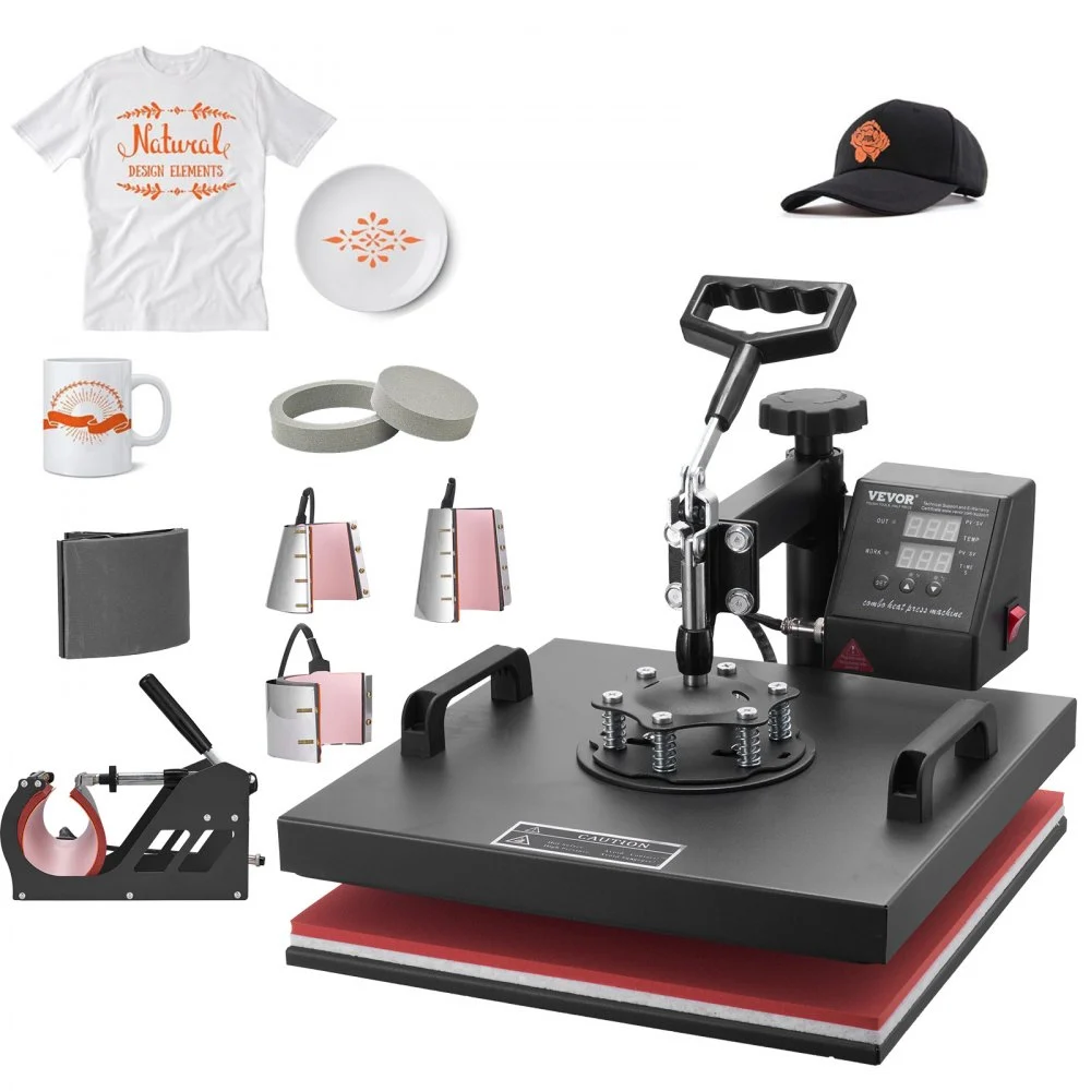 Summer Sale
VEVOR 8 in 1 Heat Press Machine 15x15 Inch T-Shirt Pressing Machine 360° Swing Away Professional Sublimation Heat Press for Sublimation, Vinyl, Heat Transfer Projects