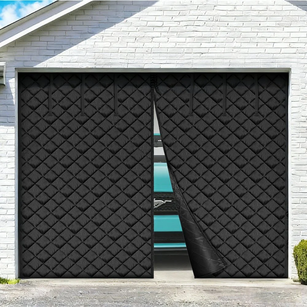 VEVOR Garage Door Screen for Winter, 8x7FT, Garage Door Insulation Kit, Magnetic Thermal Insulated Door Curtain with 300D Oxford Fabric Heavy Duty Weighted Bottom, Easy Assembly for Garage Door