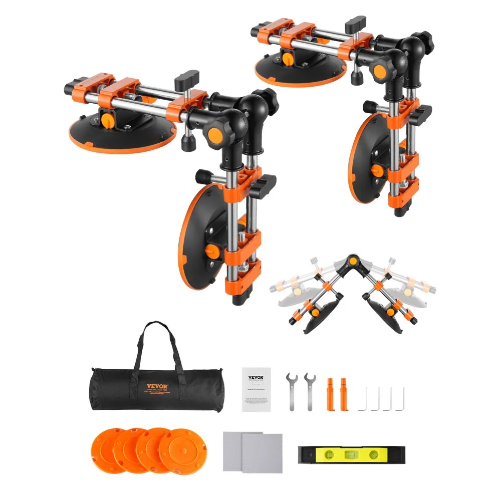 VEVOR Seamless Seam Setter, 2 Packs Granite Seam Setter with 6 in Vacuum Suction Cups, Seam Joiner for Seam Joining & Leveling, 90°-120° Adjustable, Countertop Installation Tool for Tile Marble Slab