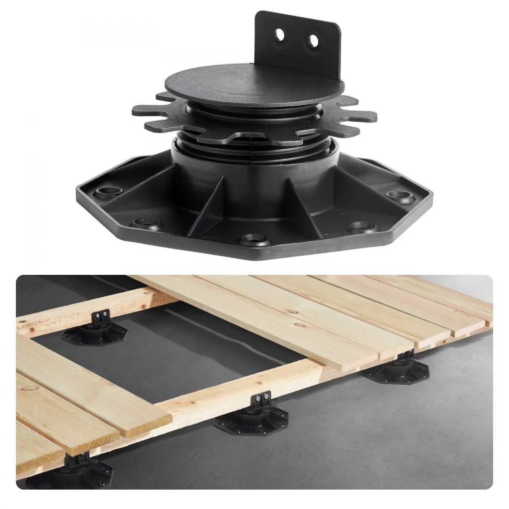 VEVOR Deck Blocks 24 PCS, 2000lbs / 907.18kg Load Capacity Deck Support Plastic Pedestal Paver, Raising 1.18 - 2.36 inch / 30 - 60 mm, Height Adjustable Shed Foundation Base for Wood Concrete Metal