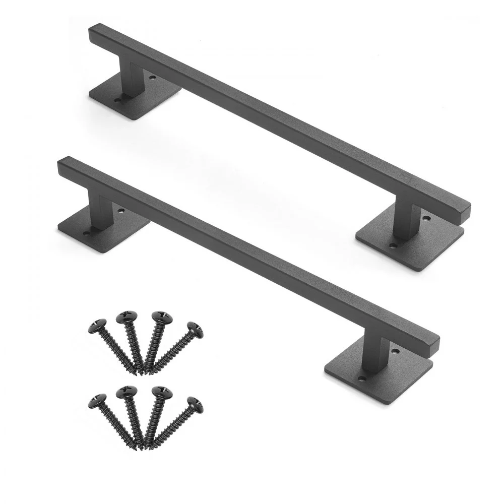 VEVOR Barn Door Handle, 2Pcs 12.6 in Rustic Fence Gate Handle, Rust-Resistant Coating, Heavy Duty Carbon Steel Outdoor Gate Handles, Easy to Install, Metal Sliding Door Pulls for Garage Shed Pantry