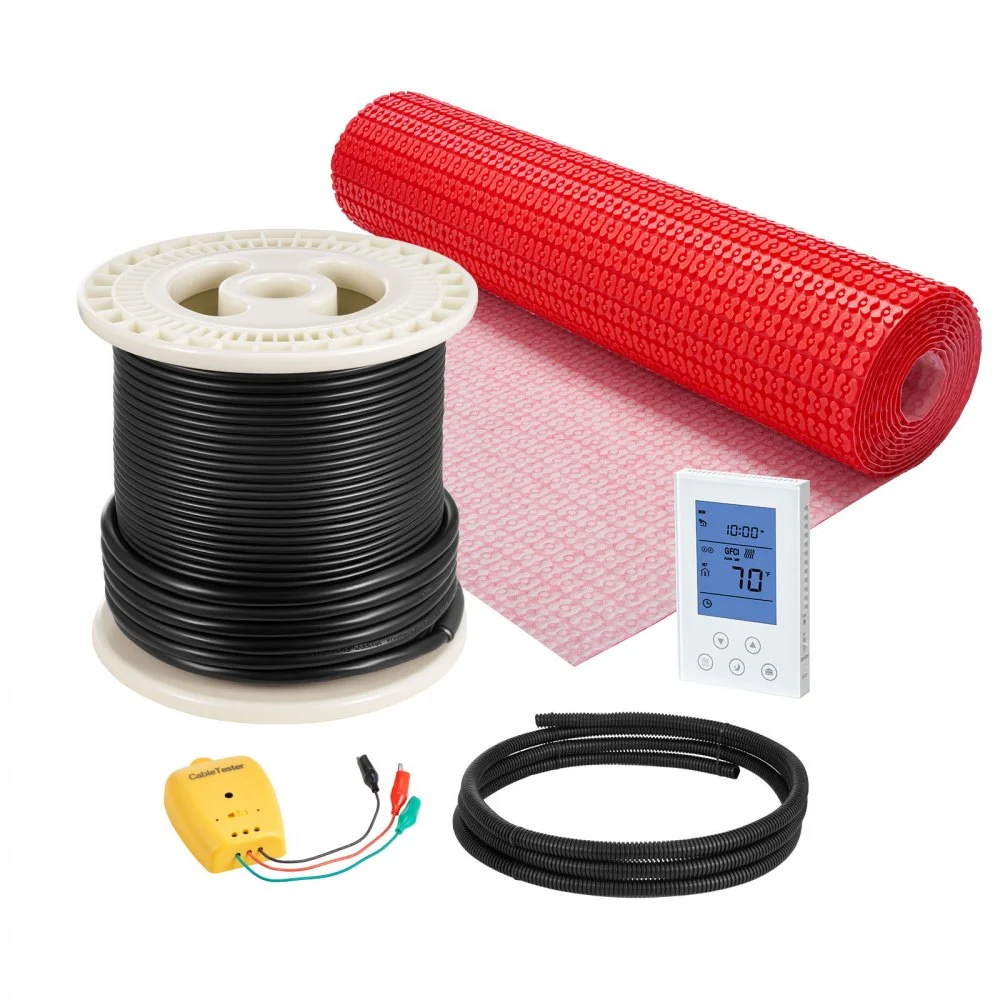 Summer Sale

        
               VEVOR 80 sqft Floor Heating Mat System, 120V Electric Radiant Heated Floor System, with Decoupling Membrane & Smart Control Thermostat & Alarm, Easy Installation for Tile, Stone, Vinyl
