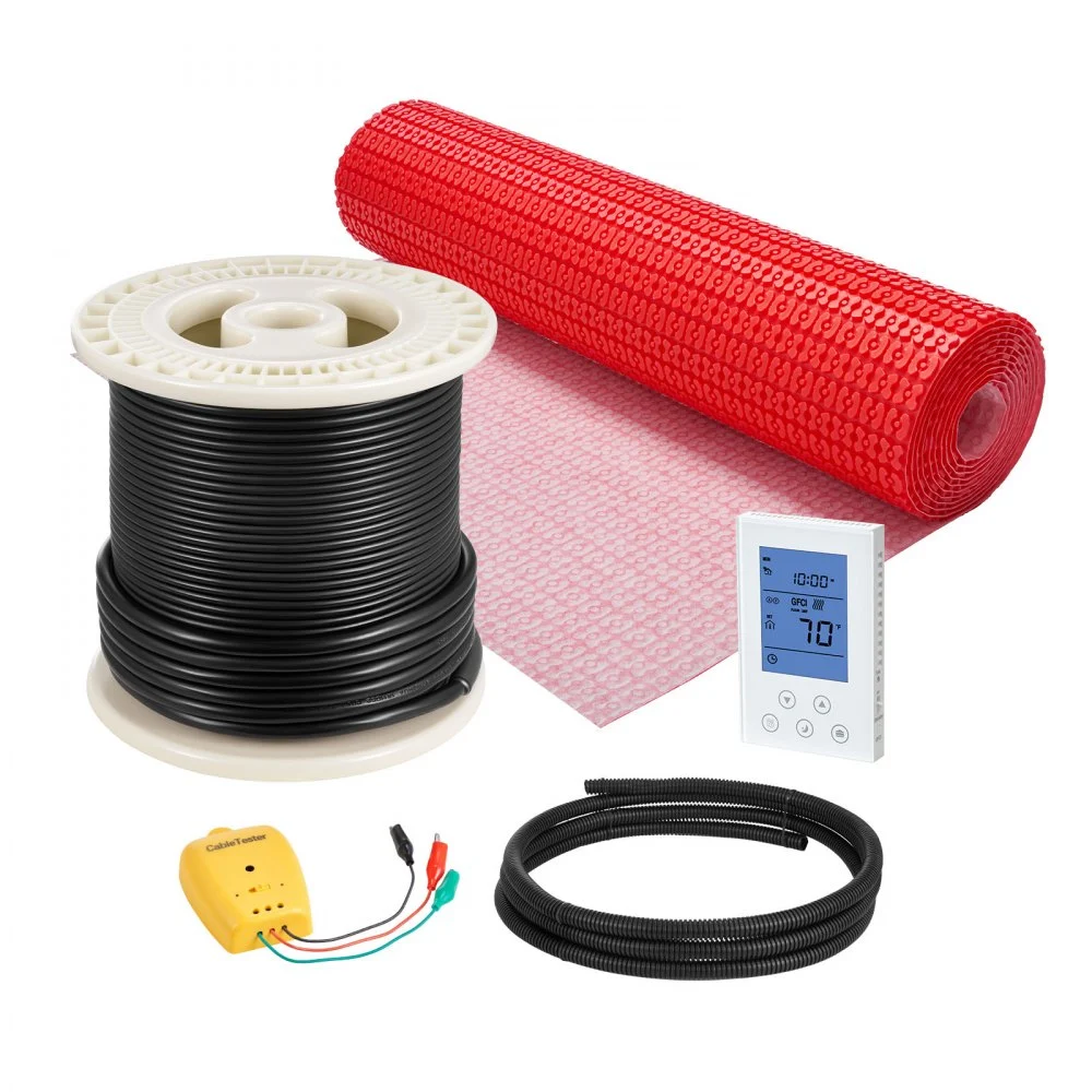 Summer Sale

        
               VEVOR 50 sqft Floor Heating Mat System, 120V Electric Radiant Heated Floor System, with Decoupling Membrane & Smart Control Thermostat & Alarm, Easy Installation for Tile, Stone, Vinyl