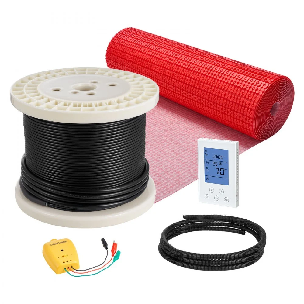 Summer Sale

        
               VEVOR 120 sqft Floor Heating Mat System, 120V Electric Radiant Heated Floor System, with Decoupling Membrane & Smart Control Thermostat & Alarm, Easy Installation for Tile, Stone, Vinyl