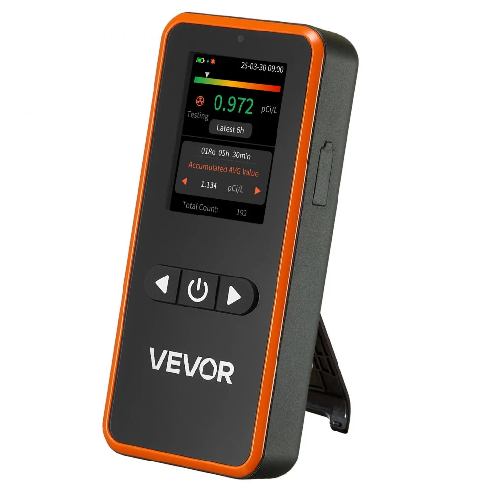 Home Radon Detector 3.3Bq to 37kBq/m³ Portable Easy to Use Battery Operated
