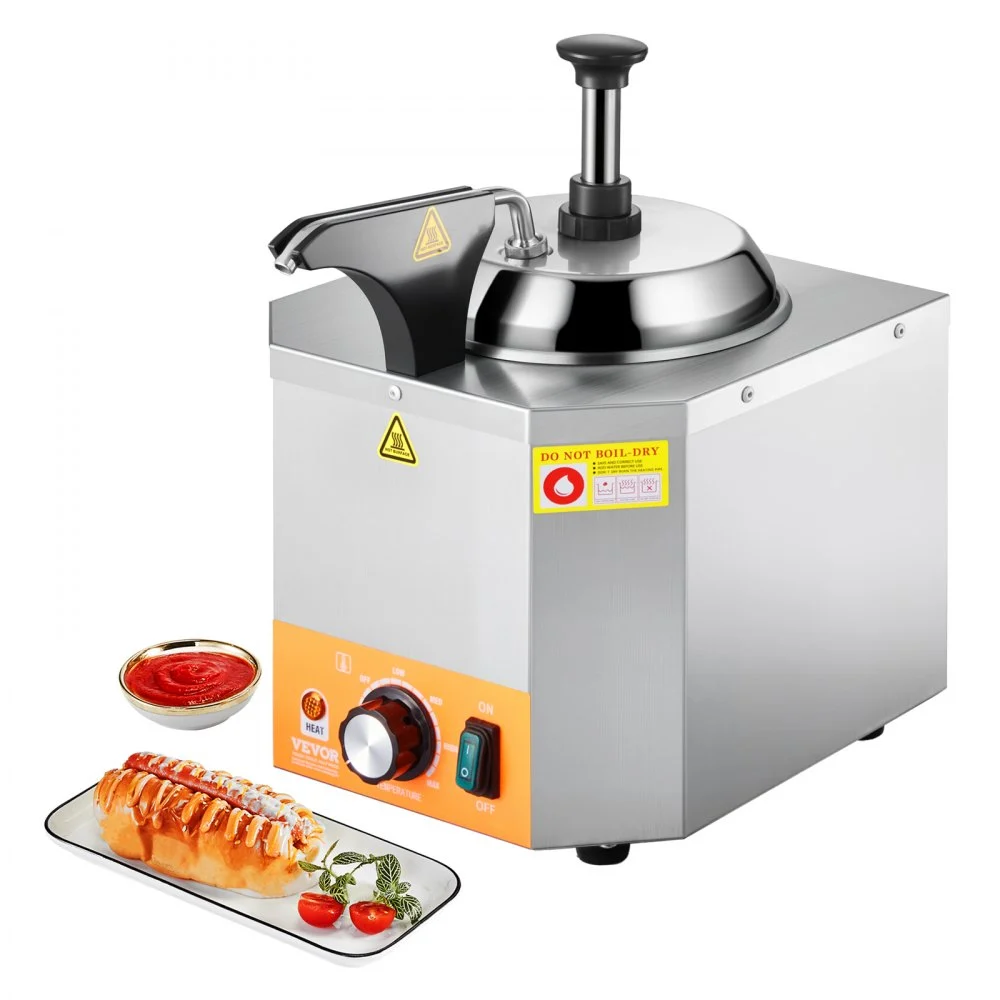 Summer Sale

        
               VEVOR Electric Cheese Dispenser with Pump, 2.4L Commercial Hot Fudge Warmer, Stainless Steel Heated Pump Dispenser, 86-230℉ Temp Adjustable Nacho Cheese Sauce Warmer, for Hot Fudge Cheese Caramel