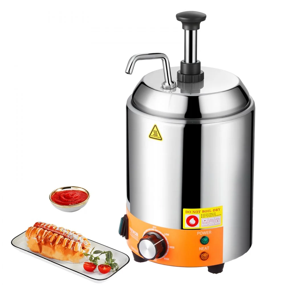 Summer Sale

        
               VEVOR Electric Cheese Dispenser with Pump, 2.4L Commercial Hot Fudge Warmer, Stainless Steel Pump Dispenser, 86-230℉ Temp Adjustable Nacho Cheese Sauce Warmer, for Hot Fudge Cheese Caramel