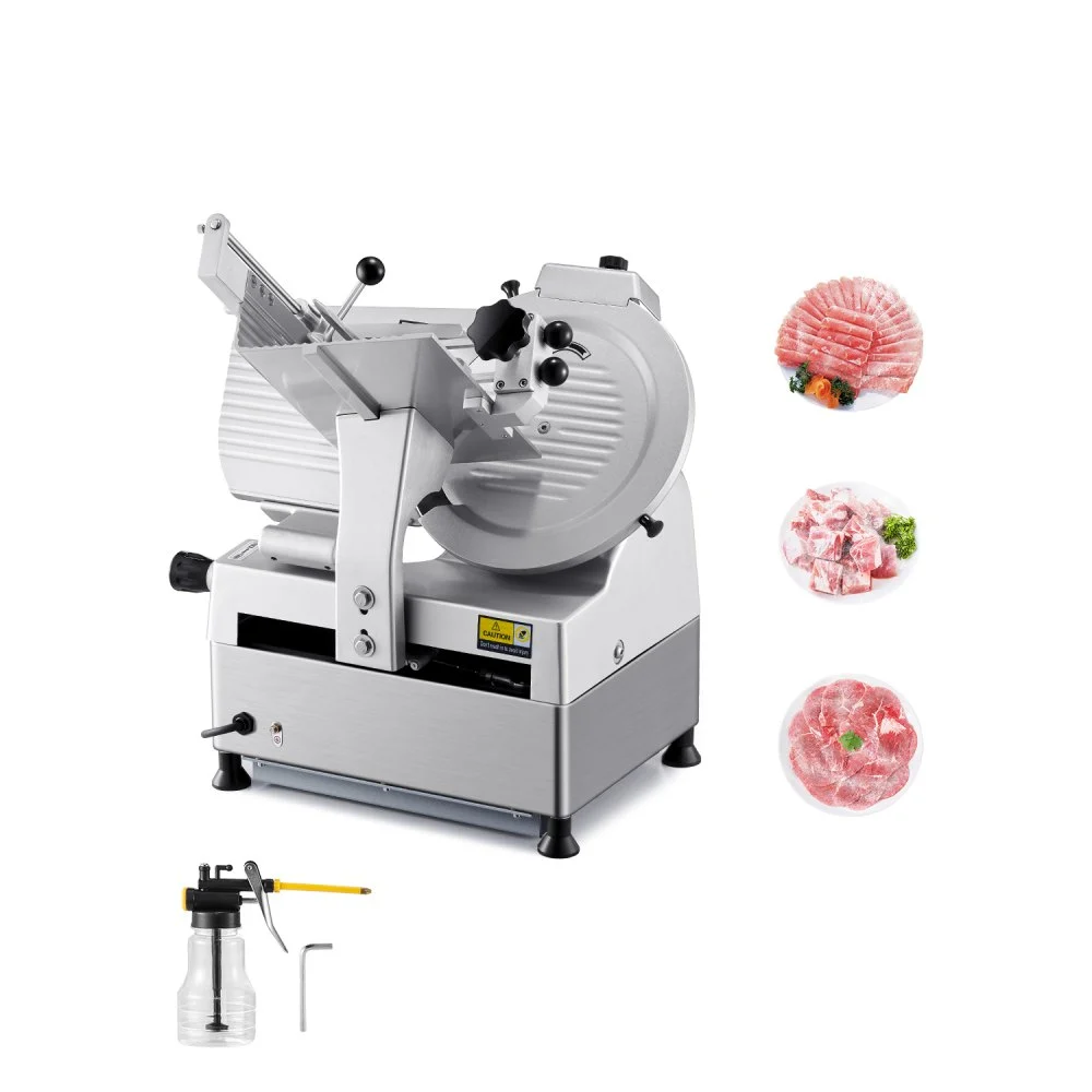 Summer Sale
VEVOR Automatic Meat Slicer, 180W + 370W Deli Slicer with a 12 inch Premium 65Mn Blade, 0-0.3 inch Adjustable Thickness, Electric Food Slicer Machine for Meat, Vegetables, Hard Bread, and Cheese