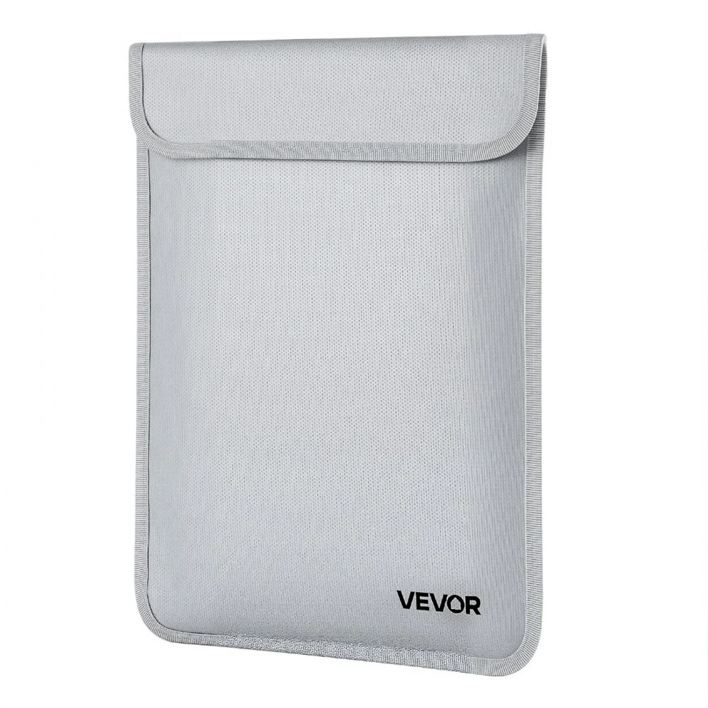 VEVOR Fireproof Document Bag, 2192 ℉ Heat Insulated Fireproof & Waterproof Bag with Smooth Zipper, Portable File Storage Organizer Home Office Travel Use, for Passports, Important Documents, Files