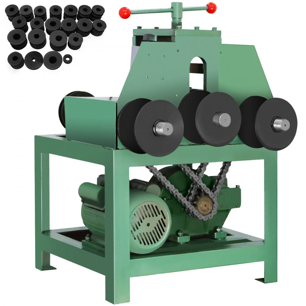 VEVOR Electric Pipe Tube Bender, 1500W Electric Tube Roller Bender Tool, Multi-function Pipe Bender Machine with 9 Round and 8 Square Die Set for Thin-wall Circular Square Tube Bending