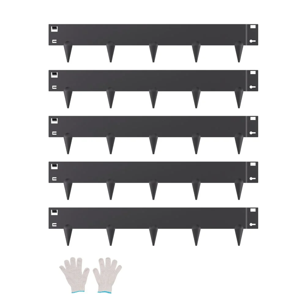 VEVOR Steel Landscape Edging, 5 Packs 39 x 4 in Rust-Resistant Metal Landscape Edging, Bendable Garden Edging Border, Heavy Duty Lawn Edging, Easy-to-Install, Flower Bed Yard Pathway Divider Black