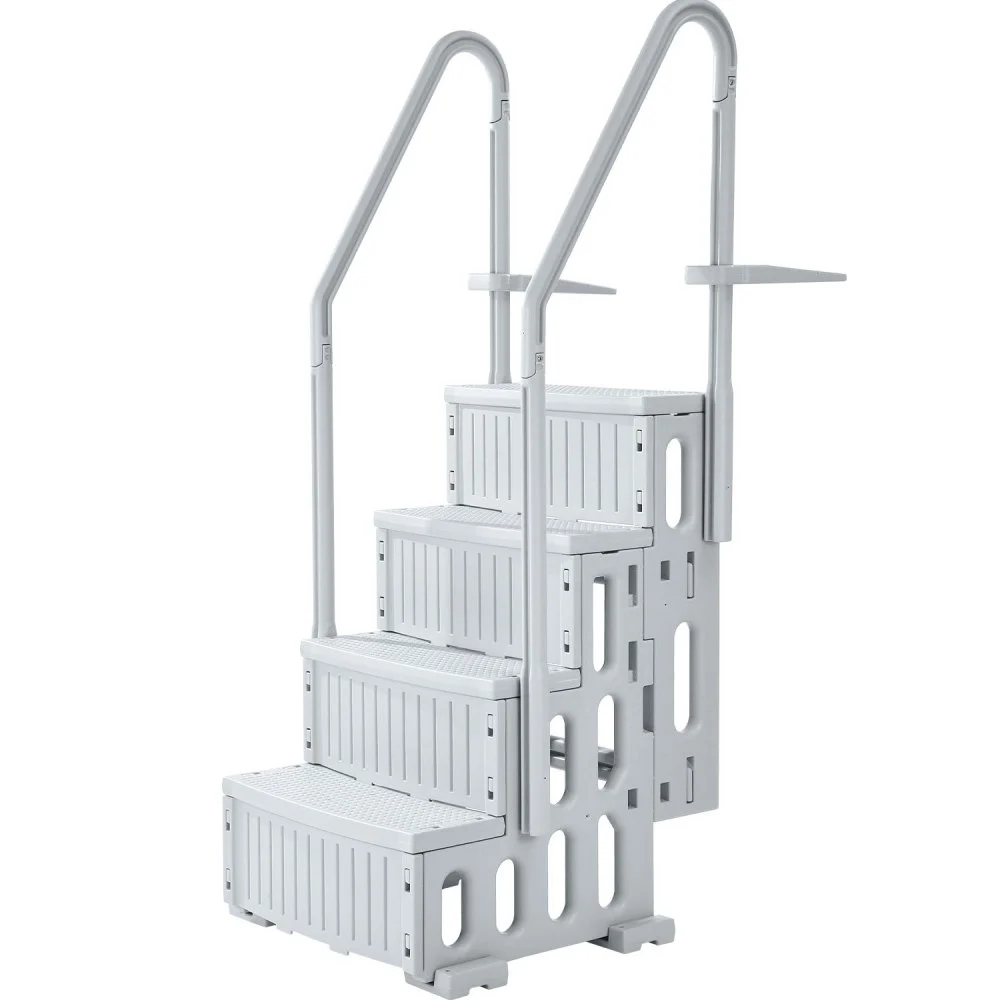Summer Sale
VEVOR Swimming Pool Ladder, 4-Step Double Handrails Stairs with Non-slip Heavy Duty Steps, Reliable 400 lbs Max Load Capacity, for 48-54 In Inground & Above-ground Pools of Any Decking Surface, Grey