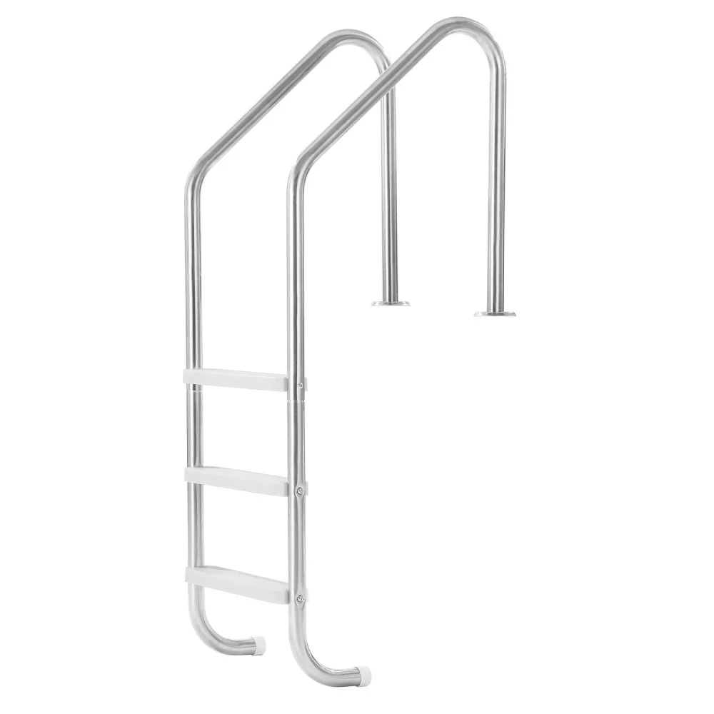 VEVOR Swimming Pool Ladder, 3-Step Double Handrails Stairs with Non-slip Heavy Duty Steps, Stainless Steel Load Capacity 265 lbs, for 48-54 In Inground Pools of Any Decking Surface Indoor & Outdoor
