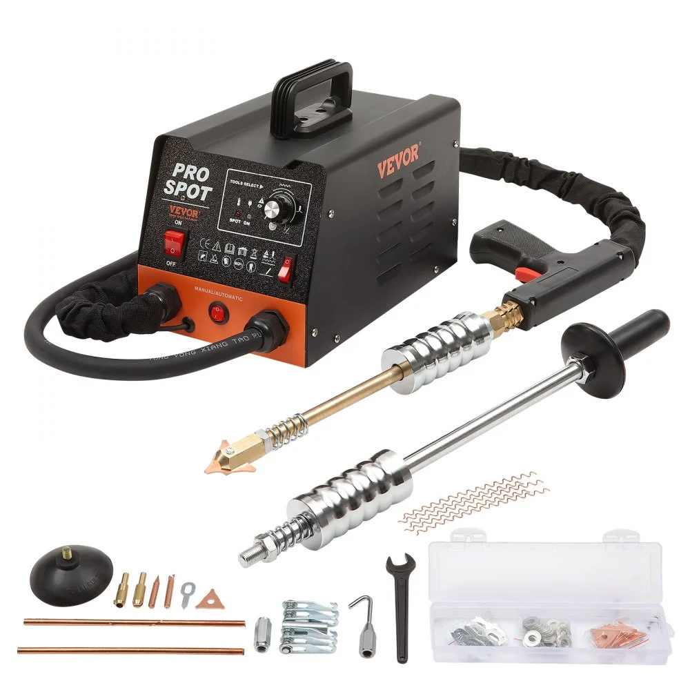 Summer Sale
VEVOR Stud Welder Dent Repair Kit, 3KW Spot Welder Dent Puller with 6 Welding Modes, Auto Body Spot Welding Dent Puller Machine & 16 Types of Welding Accessories for Car, Truck, Motorcycle Dent Repair