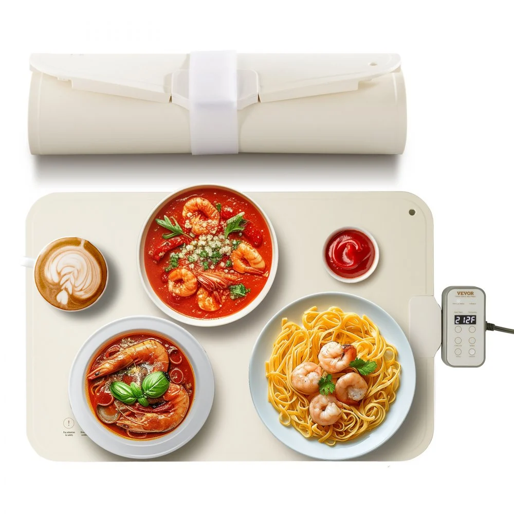 Clearance
VEVOR Electric Warming Tray, Food Warming Mat for Buffet, Rollable & Portable Silicone Food Warmer with 4 Adjustable Temperature Settings, Auto Shut-Off & Child Lock, Perfect for Parties, Catering