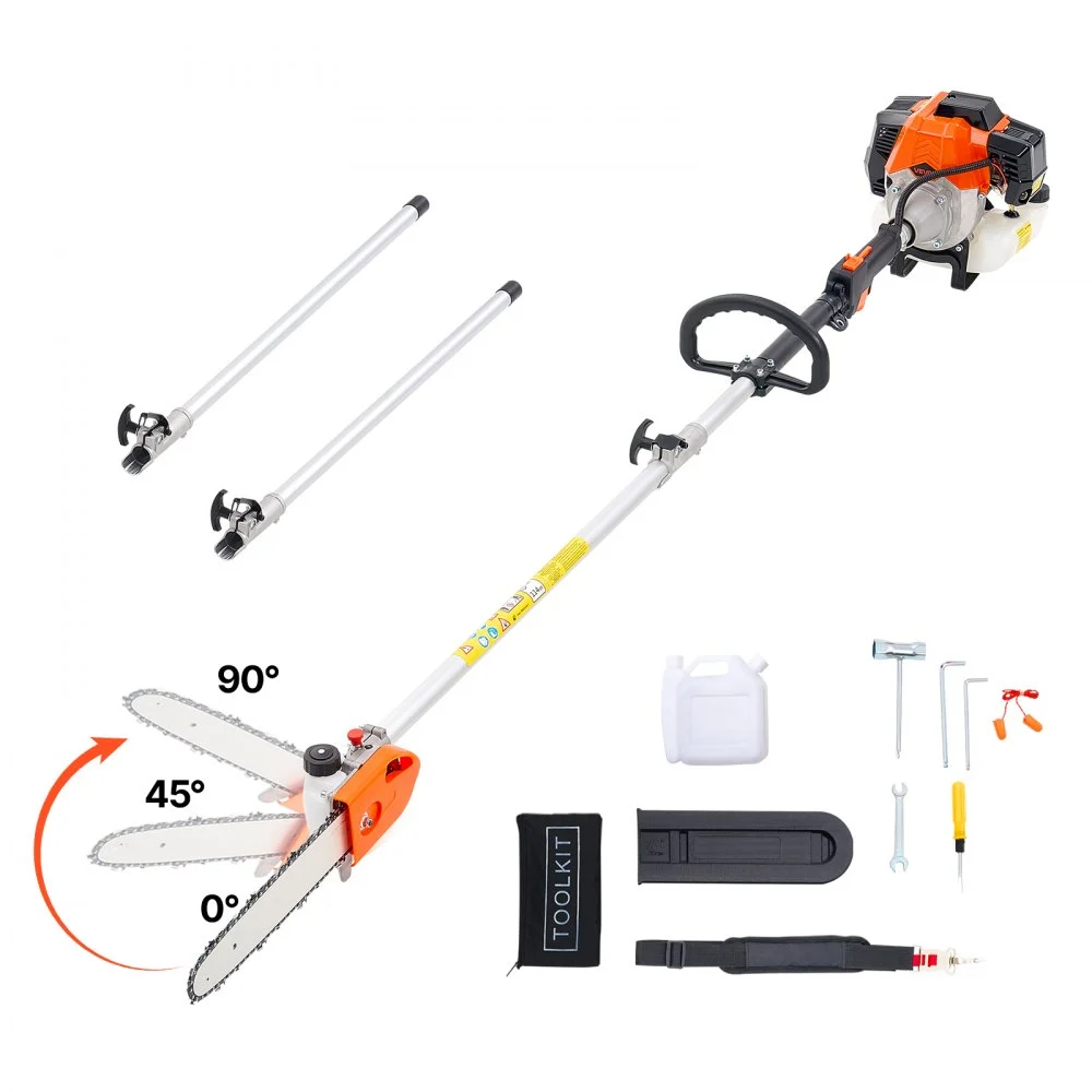 Summer Sale

        
               VEVOR Gas Pole Saw, 43CC 2 Stroke Gas Powered Pole Saws with 12 in Cutting Bar, Cordless Tree Trimmer with Rotatable Head, 7.1 to 12 ft Extendable, Powerful Chainsaw for Tree Trimming Pruning