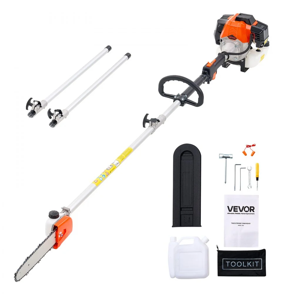 Summer Sale

        
               VEVOR Gas Pole Saw, 43CC 2 Stroke Gas Powered Pole Saws with 10 in Cutting Bar, Cordless Tree Trimmer with 30 fl.oz Fuel Tank, 6.8 to 11.7 ft Extendable, Powerful Chainsaw for Tree Trimming Pruning