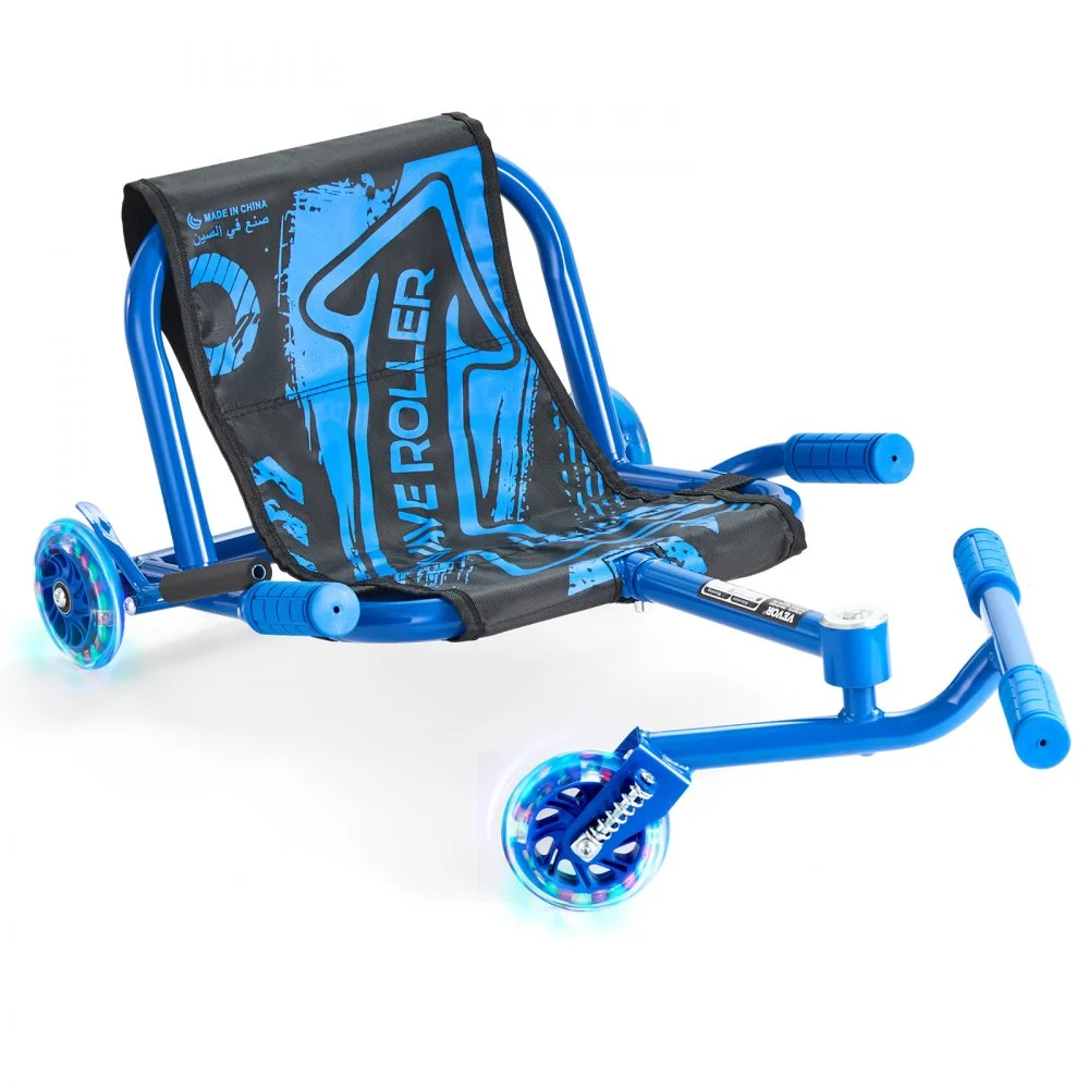 VEVOR Ride on Scooter, Load Capacity of 198 lbs, Swing Side-to-Side for Amazing Ride Powered by Zig-Zag Motion, Ride on Drifting Toy for Ages 10+, Rides on Any Hard Surface for Indoor & Outdoor, Blue