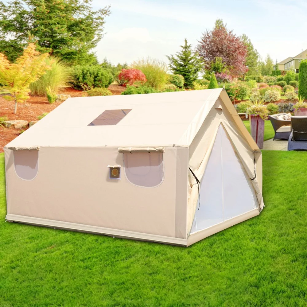 VEVOR Large Canvas Tent 12x14ft, Wall Tent with PVC Storm Flap, Canvas Wall Tents Waterproof, Canvas Camping Tents With Stove Hole for 8-10 people Outdoor Party Hiking Barbecue