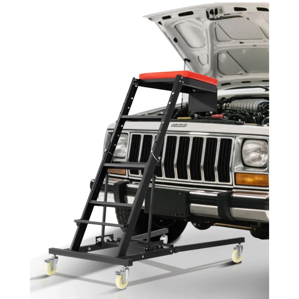 Summer Sale
VEVOR Automotive Top Creeper, Engine Creeper 42.5"-64.8", 400 LBS Capacity High Top Creeper, 4 Swivel Caster Wheels, Padded Deck, Creeper for Home Garage, Workshop Repair Maintenance