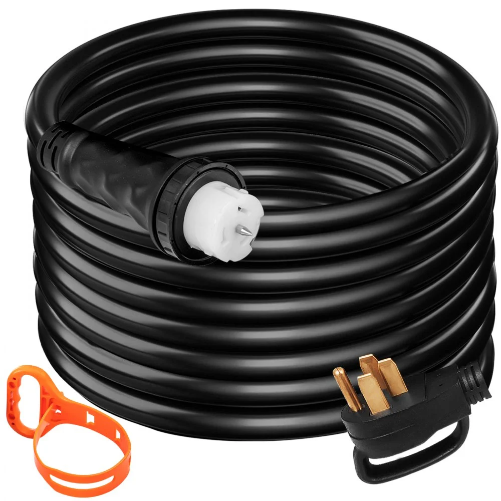 VEVOR 20 FT 50 Amp Generator Cord, STW 6/3 + 8/1 AWG Heavy Duty Extension Cord NEMA 14-50P & SS2-50R & CS6364 Twist Lock, for RV Camper and Generator to House