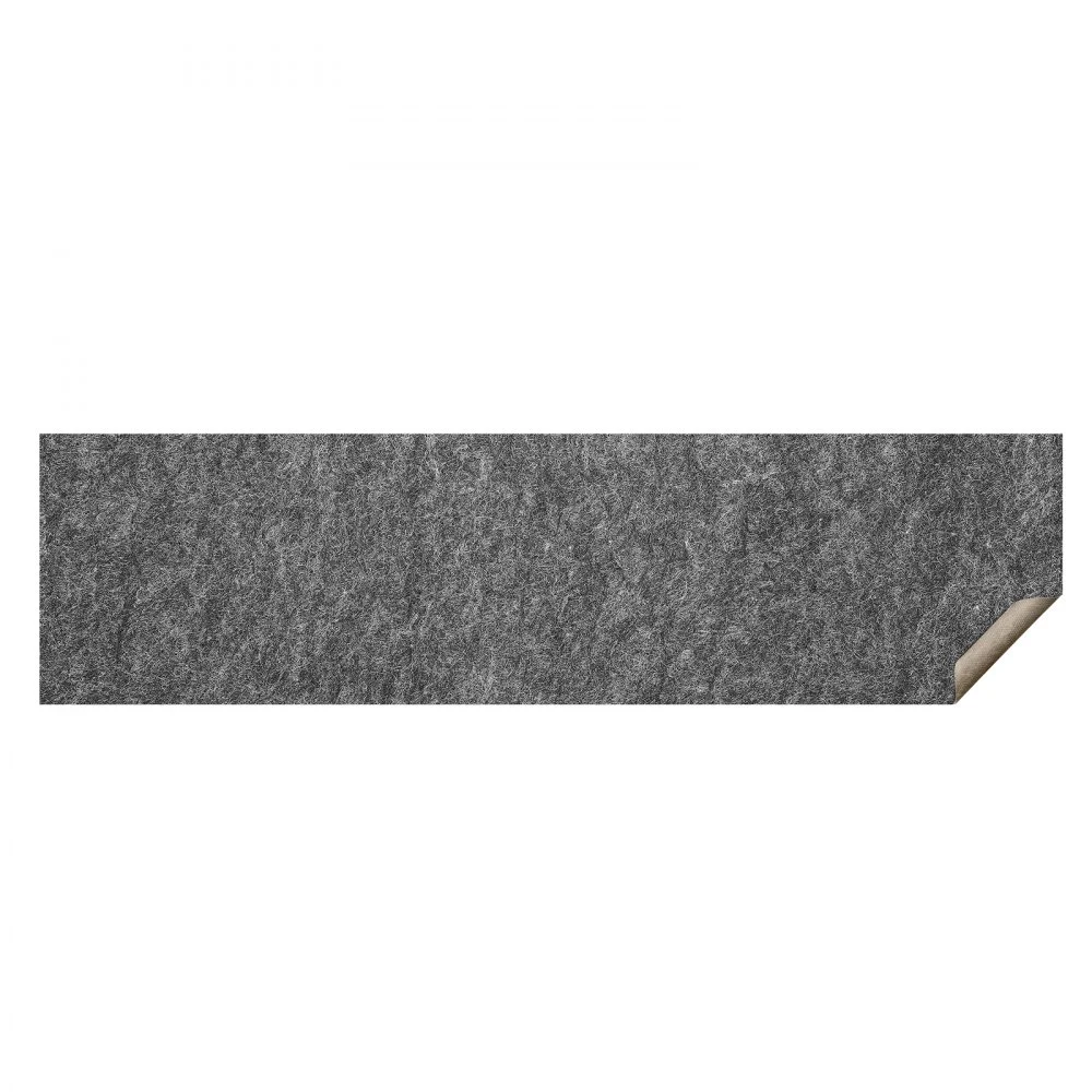 VEVOR Slip-Resistant Rug Pad, Protective Cushioning Carpet Pad, 2'x8' (7.87' Actual) - 1/4"Thick - Dual Surface - Polyester Felt + Latex, 1-2㎡ Area Carpet Padding Rug Cushion Safe for All Floors, Grey