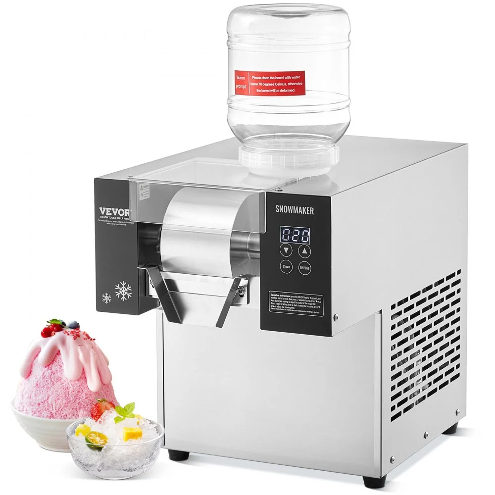 Summer Sale
VEVOR Commercial Snowflake Ice Machine, 375LBS/24H Snowflake Ice Maker, Stainless Steel Ice Shaver Machine, Electric Snow Cone Maker, Air Cooling System for Rapid Heat Dissipation, for Bakery, Cafe