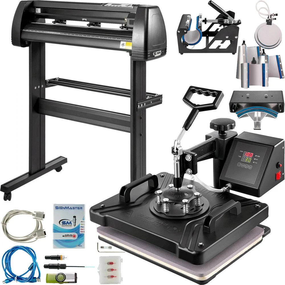 Summer Sale
VEVOR 8 In 1 Heat Press Sublimation Machine & 28" Vinyl Cutter Cutting Plotter