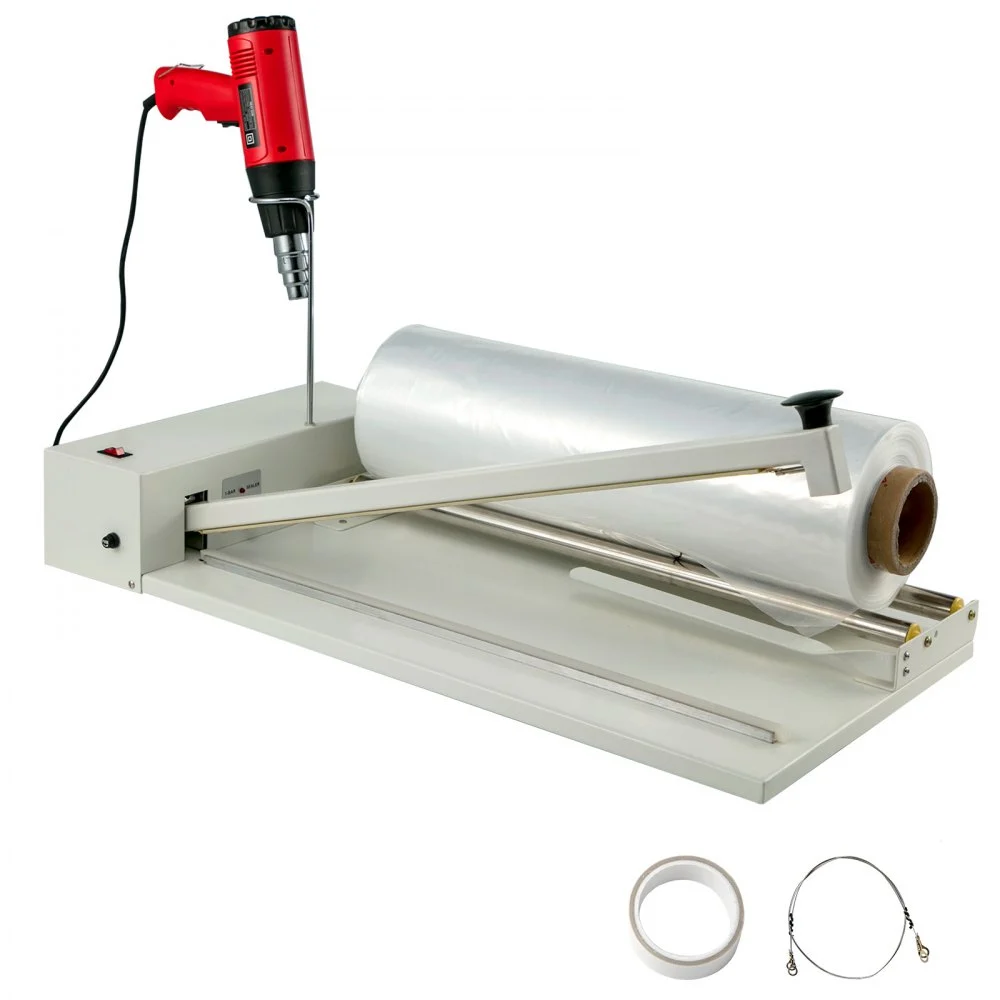 Summer Sale
VEVOR 18" Shrink Wrap Sealer, 530W I-Bar Shrink Wrap Machine, Shrink Wrap Sealer with Heat Gun and Shrink Film Suit for PVC POF Film