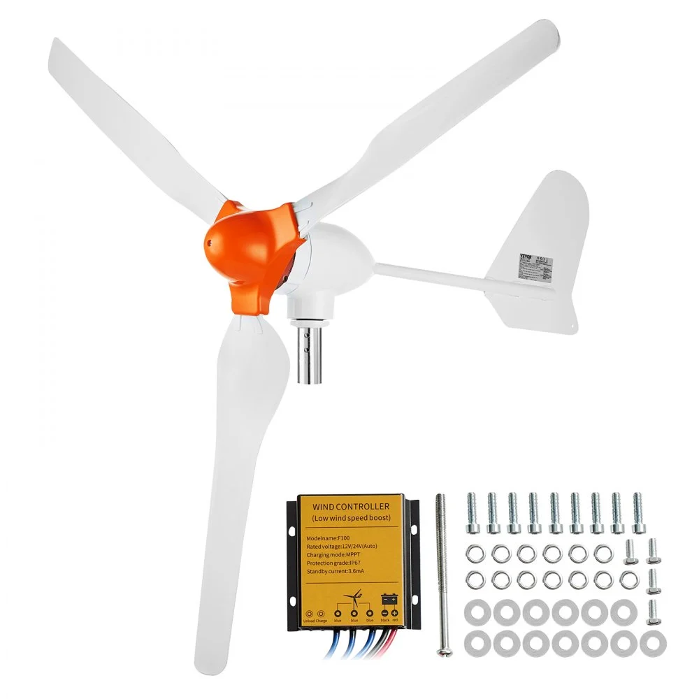 Summer Sale
VEVOR 800W Wind Turbine Generator, 12V Wind Turbine Kit, 3-Blade Wind Power Generator with MPPT Controller, Adjustable Windward Direction & 2.5m/s Start Wind Speed, Suitable for Home, Farm, RVs, Boats