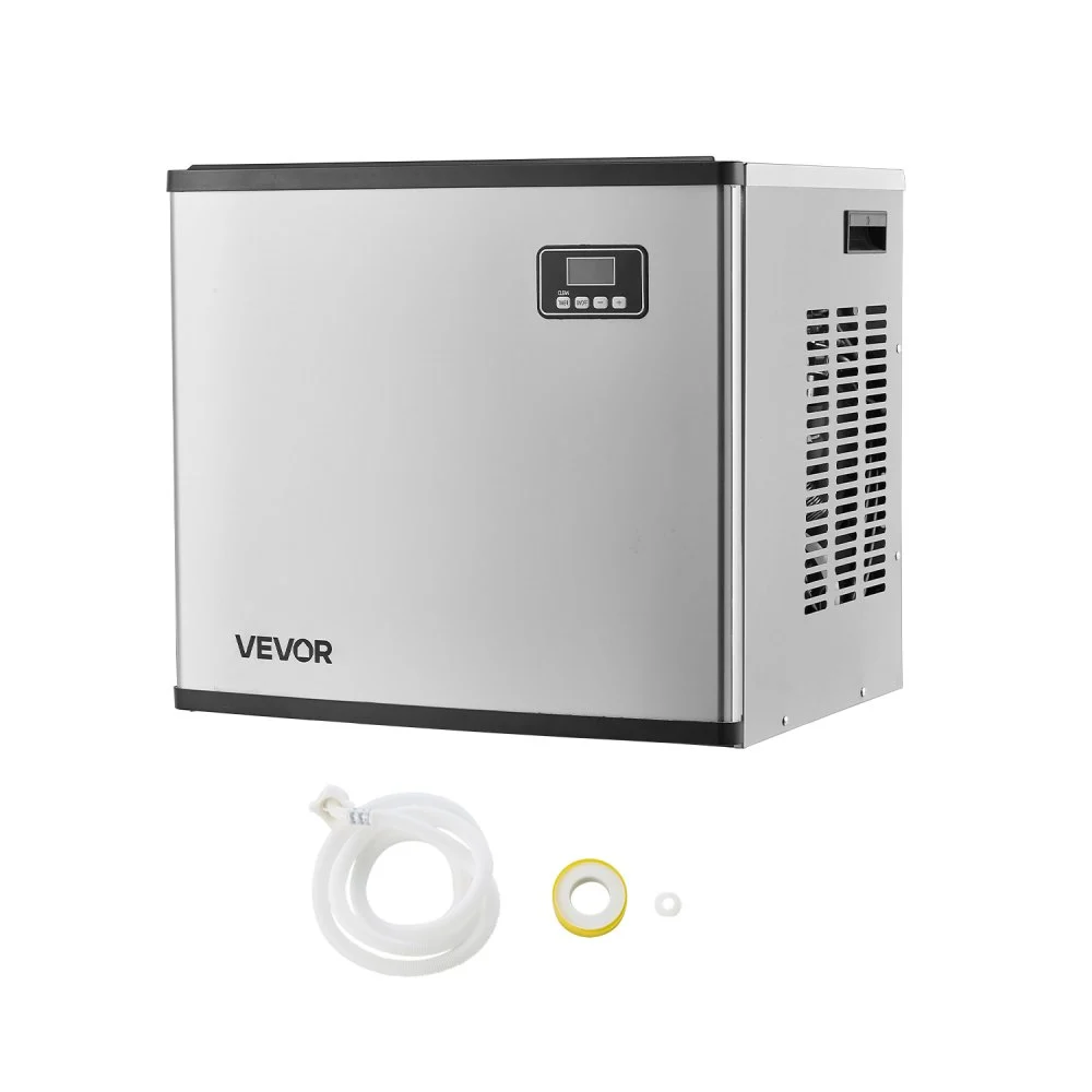VEVOR Commercial Ice Maker Machine - Head, 500 Lbs/Day Stainless Steel Ice Machine with Self-Cleaning, Scheduled Ice-Making, Adjustable Thickness, Ideal for Restaurant Bar Cafe Hotel - Head Only