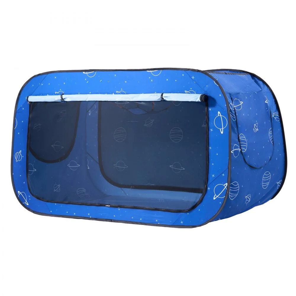 VEVOR Bed Tent, Pongee Fabric, 2 Doors Breathable Dream Tent with 0.33 in Fiber Poles on Bed Privacy, Full Size Block out Light Sleeping Bed Canopy, Fit for Kids Playhouse and Adults Sleeping Tent