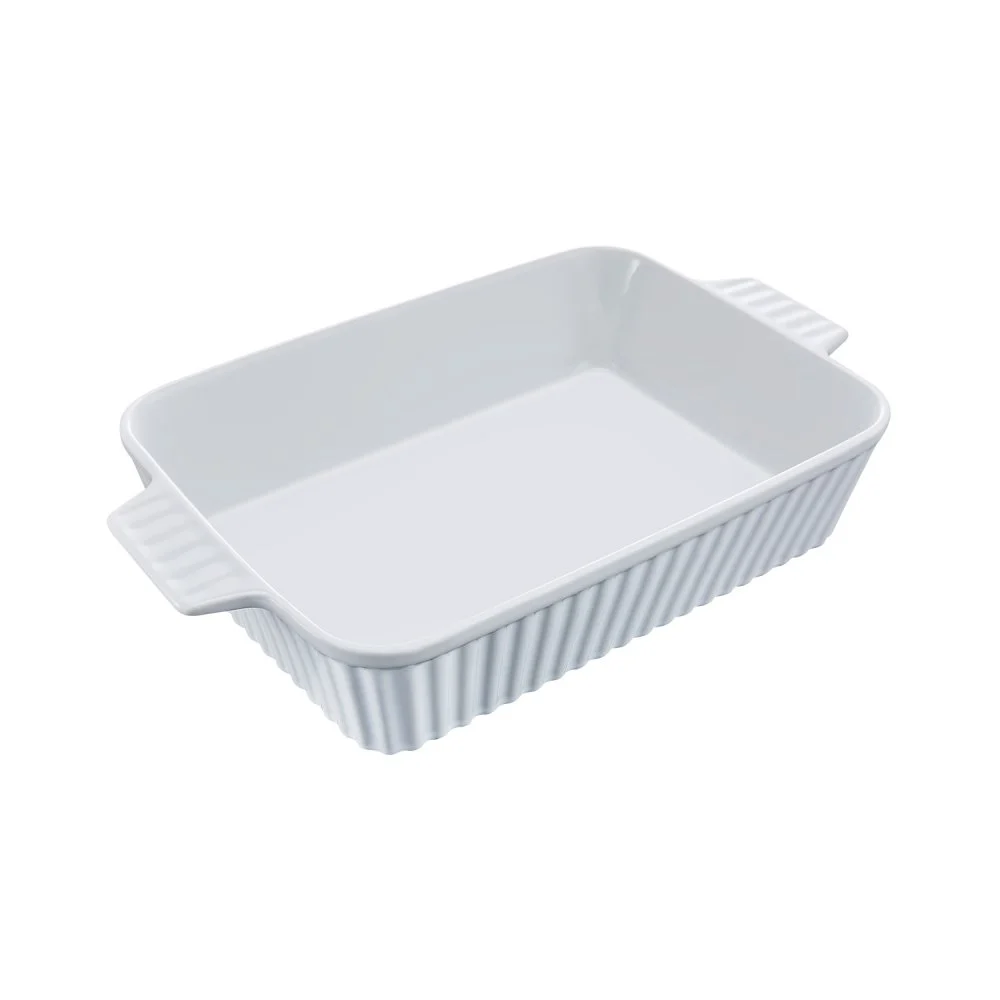 Clearance
VEVOR Ceramic Baking Dish, Large 9" x 13" Pan, Rectangular Bakeware with Double Handles, Oven Secure, Lasagna Pan, Casserole Dish Deep for Baking and Serving, Thanksgiving & Christmas Present, White