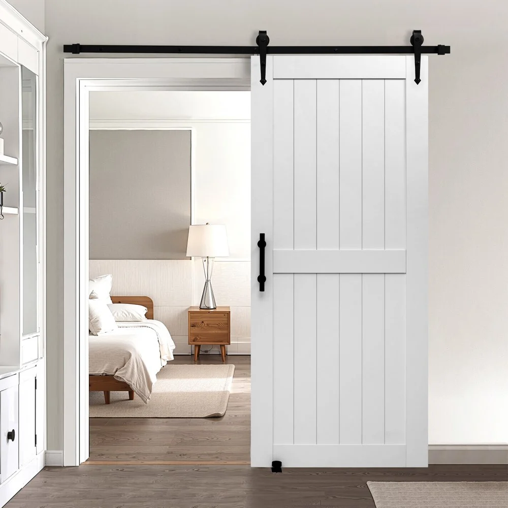 Summer Sale

        
               VEVOR Sliding Barn Door, 36 x 84 inch, High-Strength MDF Panel, Barn Door with Hardware Kit, Water-Proof PVC Surface, Easy to Install, H-Frame, Smoothly and Quietly Sliding for Living Room, Bathroom
