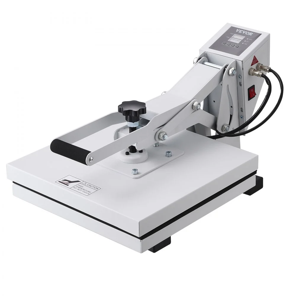 VEVOR Heat Press, Heat Press Machine for T-Shirt, Fast Heating, High Pressure Heat Press 15x15, Power Digital Industrial Sublimation Printer for Heat Transfer Vinyl, Easy to Use, White