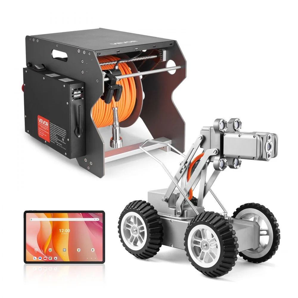 Summer Sale

        
               VEVOR Sewer Pipe Inspection Robot, 197FT Pipeline Detection Crawling Robot with 2MP Front/Rear Cameras & Touchscreen Tablet, IP68 Plumbing Camera with Lights & Distance Counter for Industrial Pipes