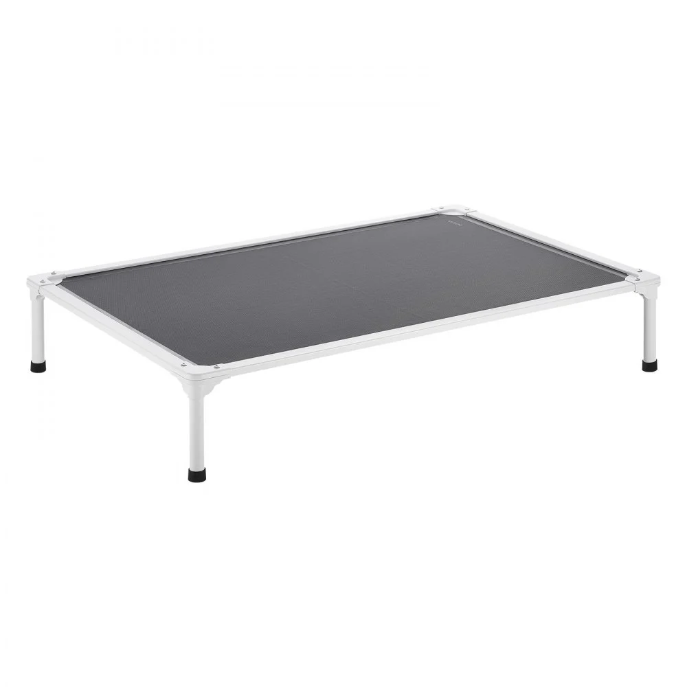 VEVOR Elevated Dog Bed for Large Dogs, Portable Raised Dog Cot with Aluminum Tube Metal Frame and Breathable Textilene Mesh, Indoor & Outdoor Pet Cooling Raised Hammock Bed, XL, Gray