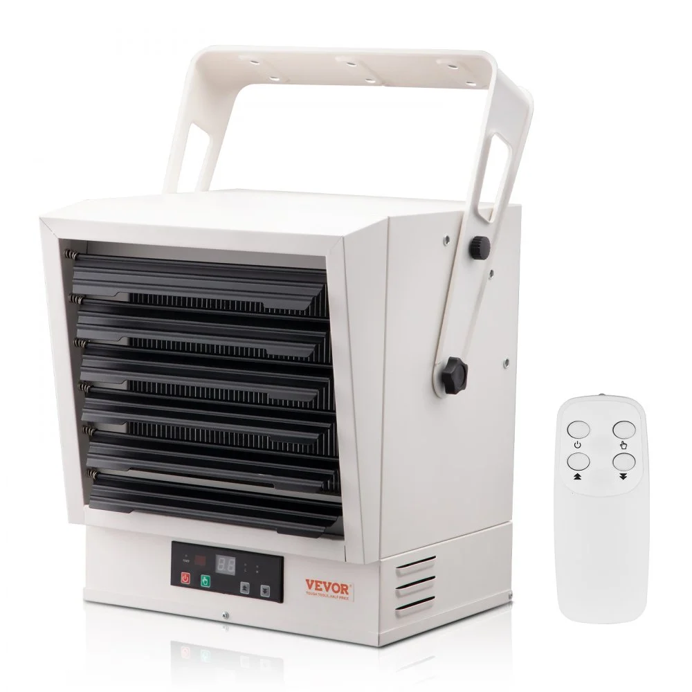 Summer Sale
VEVOR Electric Garage Heater, 10000-Watt Digital Fan-Forced Wall/Ceiling Mount Shop Heater, with Remote Control Overheat Protection, Hardwired Heater with 9-Hour Timer, Ideal for Workshop, ETL Listed