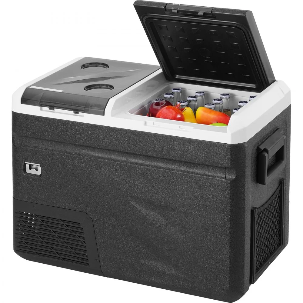 VEVOR Portable Car Refrigerator, with Ice Making Function, 12 Volt Car Refrigerator Fridge, 38 QT Single Zone Portable Freezer, -4℉-68℉ Adjustable Temperature, Compressor Cooler for Camping, Car, RV