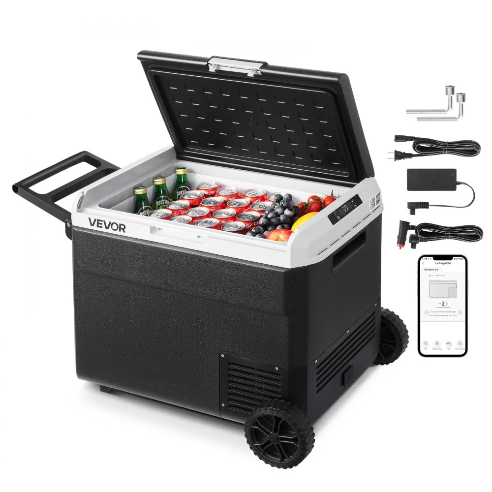 Summer Sale

        
               VEVOR 12 Volt Car Refrigerator, 63.4QT/60L Car Fridge, Portable Electric Cooler with Wheels and Handle, -4℉~68℉, 12/24V DC and 100- 240V AC Compressor Freezer for Outdoor, Camping, Travel, RV