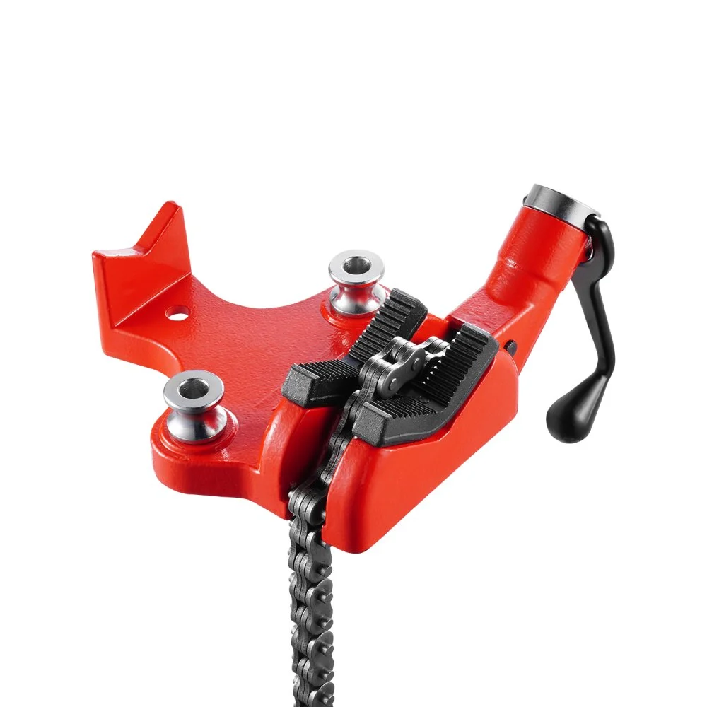 VEVOR Heavy-Duty Pipe Chain Vise, 1/4" - 6" Pipe Capacity, 28" Rugged Chain & Cast Iron Base, Industrial-Grade Pipe Clamping for Plumbing, Automotive Repairs, Metalworking