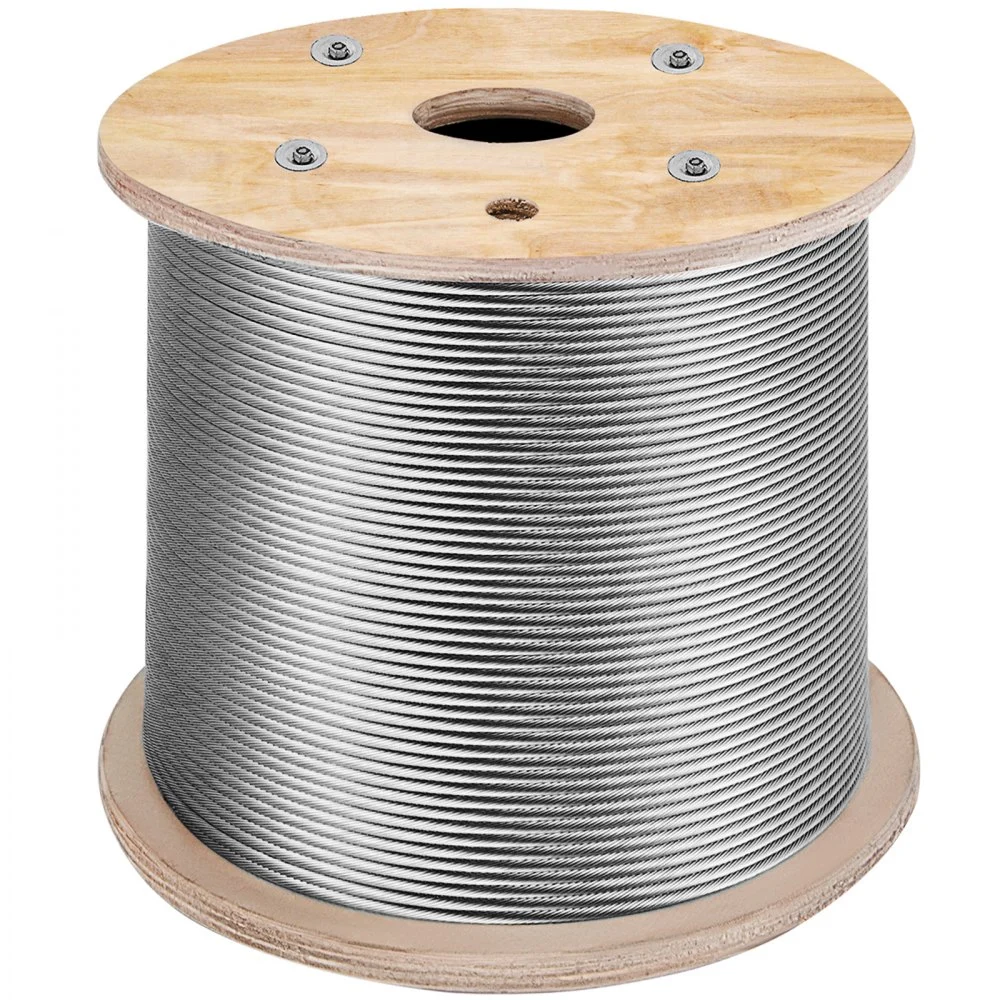 Summer Sale
VEVOR Stainless Steel Cable 3/16"x 1000ft, T316 Marine Grade Deck Cable Railing, 1x19 Strands Construction Braided Aircraft Cable for Deck Rail String Lights Hanging Porch Fence DIY Baluster