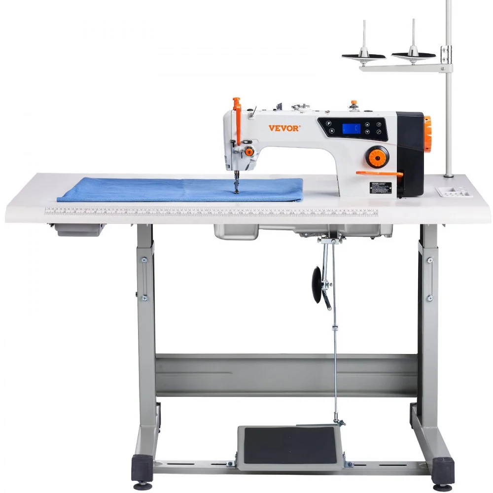 Summer Sale
VEVOR Industrial Sewing Machine, Upgraded 550W Servo Motor with Table Stand, 5000s.p.m Heavy Duty Lockstitch Sewing Machine, High Speed, Clear Control Panel and Electro-mechanization Start-stop