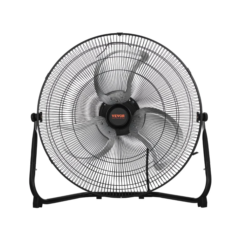 VEVOR 2 PCS Floor Fans, 3 Speeds High Velocity Heavy Duty 20 Inch Industrial Fan, 4800 CFM 360° Adjustable Tilt 21.33 ft/sec Airflow Large Metal Fan, for Gym, Home, Garage, Commercial Shop & Bedroom
