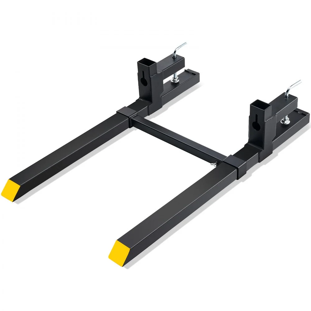 Summer Sale
VEVOR Pallet Forks, 2000 lbs Clamp on Pallet Forks, 43" Total Length Tractor Bucket Forks with Adjustable Stabilizer bar, Heavy Duty Pallet Forks for Tractor Attachments, Skid Steer, Loader Bucket