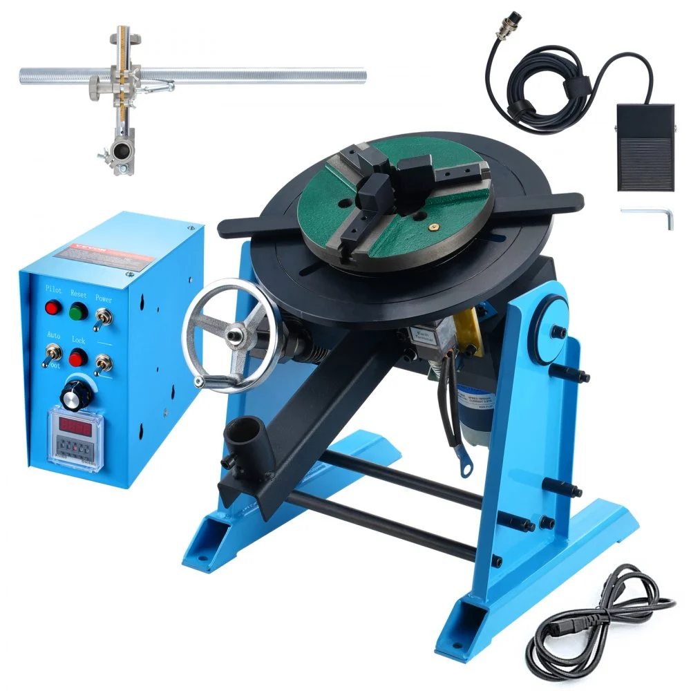 Summer Sale
VEVOR Rotary Welding Positioner 66LBS / 30KG, 0-90° Welding Positioning Turntable Table 1-12RPM 80W, with 12.4 Inch 3-Jaw Lathe Chuck & Welding Torch Stand Holder for Cutting, Grinding, Assembly