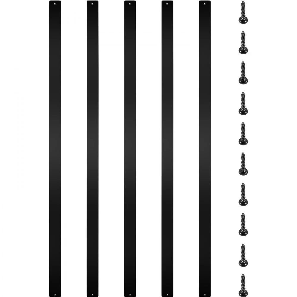 VEVOR Deck Balusters, 16 Pack Metal Deck Spindles, 29.5"x1" Staircase Baluster with Screws, Aluminum Alloy Deck Railing for Wood and Composite Deck, Stylish Baluster for Outdoor Stair Deck Porch