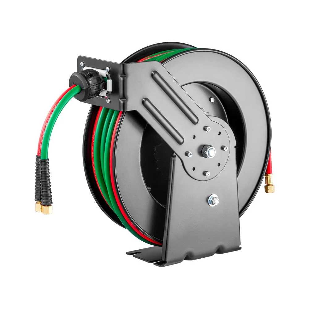 Summer Sale

        
               VEVOR Retractable Welding Hose Reel, 1/4-Inch x 50FT Twin Oxygen Acetylene Rubber Hose Max 300PSI - T Grade, Ceiling/Wall Mount Heavy Duty Steel Hose Reel Auto-Rewind, Ideal for Workshops Garages